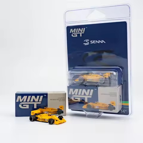 MINIGT 1:64 Lotus 99T #12 Ayrton Senna1987Monaco Grand Prix Winner MGT01088-CH Car Alloy Toys Diecas