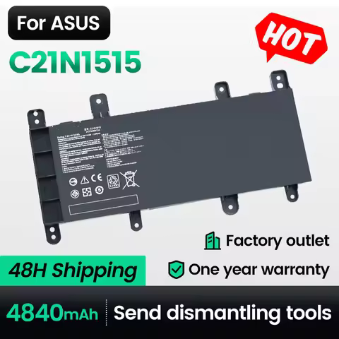 Keyuan C21N1515 4840mAh Laptop Battery R753UA/TY030T/T4172T For Asus VivoBook R753UB/TY046T/TY128T/T