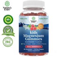 Natures Craft Kẹo dẻo magie hữu cơ KIDS Magnesium Glycinate (60 viên) giảm stress hỗ trợ giấc ngủ x