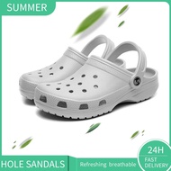 รองเท้าแตะชายหาดสำหรับผู้ชาย,2021 Crocs รองเท้าแบบมีรูระบาย LiteRide รองเท้าลำลองแบน Flip-Flop