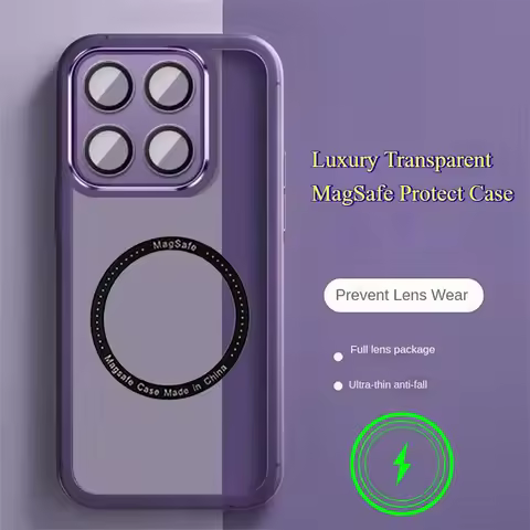 Luxury Transparent Magnetic Protect Case For MOTO G86 Power G56 G66J G66Y G85 G75 G45 G35 G15 G05 Ma