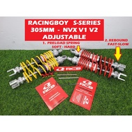 OFFER RACINGBOY RCB ABSORBER S SERIES NVX AEROX NVX155 NMAX 305MM (PRELOAD &amp; REBOUND)