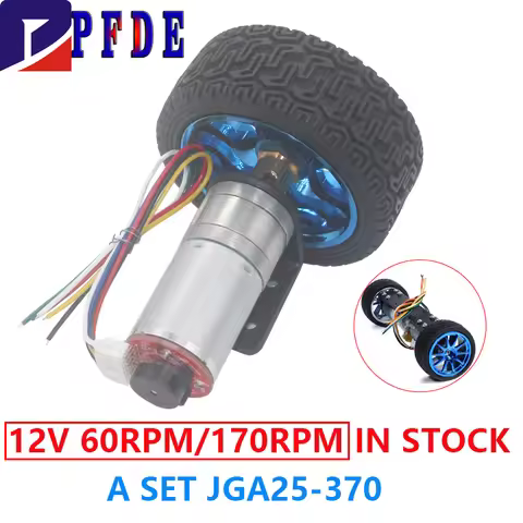 JGA25-370 DC 6V 12V 24V Geared Motor Encoder Speed Measuring Code Disc High Power Large Torque Balan