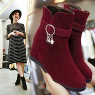 Martin Boots - Women's Fall/Winter Short Boots with Inner Heightening