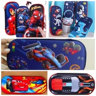 3D embossed Pencil case for children 3D embossed zipper Pencil case 3D embossed character Hard case/