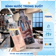 LOBI.KISS anti-fall high temperature resistant transparent water bottle comes with sticker