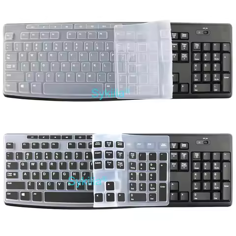Keyboard Cover for Logitech K200 MK200 K260 MK260 K270 MK270 K275 MK275 K295 MK295 Wired Black Silic