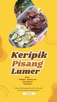 kripik pisang coklat/pisang lumer cup 500 isi 150 gr