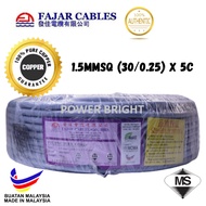 FAJAR LOOSE 5C FLEXIBLE WIRE (GREY)(SELLING IN METER) 1.5MM TO 4MM