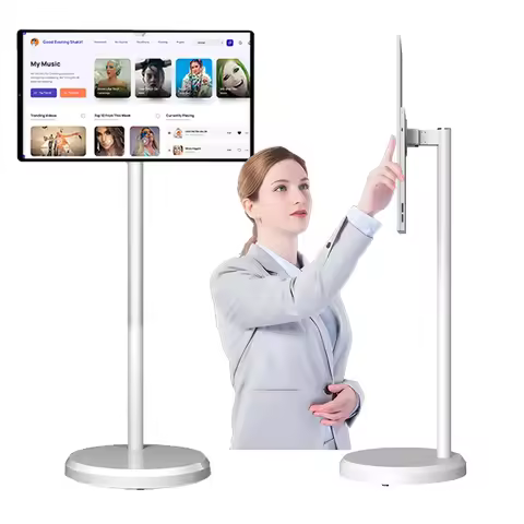 Factory Wholesale 21.5 Inch Touch Screen TV Display Vertical Movable Inteligentes Television 4gb+64g