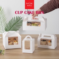 1 pcs Portable Cupcake Packaging Box 1/2/4/6 Holes Cavity Cupcake Muffin Box Egg Tart Packaging Plai