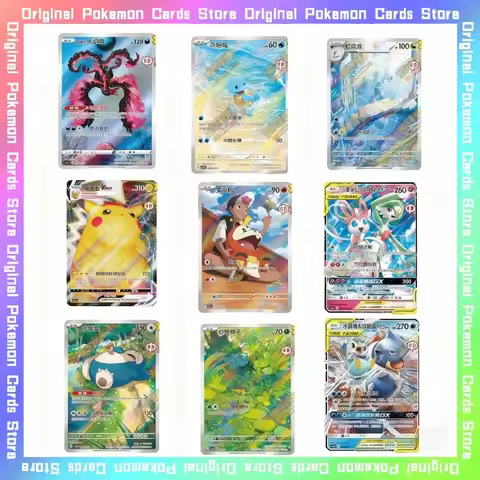 100%Original Pokemon Fuecoco Squirtle Pikachu Trading Anime Printed Acrylic Card PTCG Simplified Chi