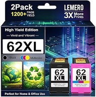LEMERO 62XL Ink Cartridges Remanufactured Ink Cartridge Replacement for HP Ink 62 for HP 62XL Ink Ca