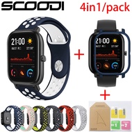 4in1 for Xiaomi Huami Amazfit GTS Strap Soft Silicone Sports Wristband with PC Case Screen Protector