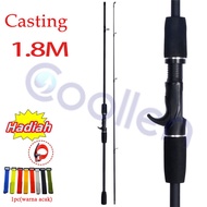 COOLLEN Fishing rod set complete set 1.8-meter telescopic fishing rod joran pancing kuat 50kg