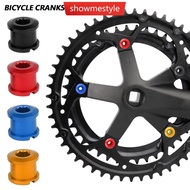SMS 5Pcs M8 Alloy Bicycle Crankset Bolts 6.5/8.5mm Single Double Chainrings Screw Outer Nut Dia. 10m