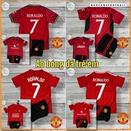 MU Ronaldo 7 Children's Football Shirt - Cool and Smooth Thai Fabric - Name and Number Printed on De