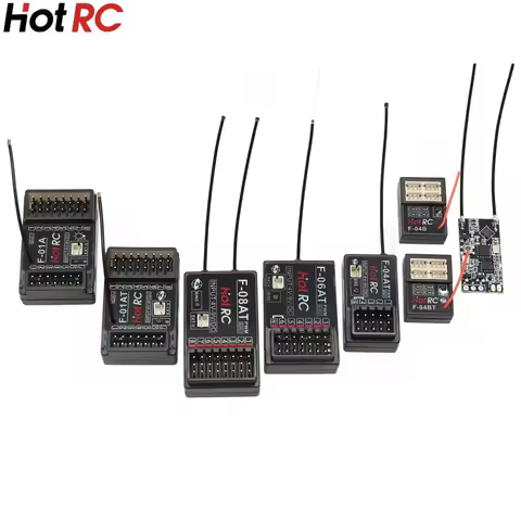 HOTRC 2.4Ghz F-04B F-06A F-08A F-01A F-04BT F-06AT F-08AT F-01AT 4/6/8CH PWM RC Receiver with Gyro &