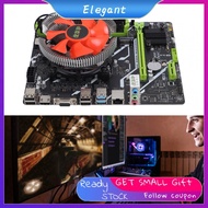 eleganthome CPU Motherboard Kit  4 Core Thread Desktop Processor 2 Channel 16G DDR4 USB3.0 M.2 PCI E