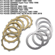 MOTOR Clutch Friction Disc Plate Kit For Honda CB400F CB400SF Super Four CBX400F CBX550 CBR400 CBR50