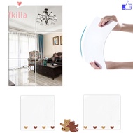FKILLA Mirror Wall Sticker, DIY Soft Acrylic Wall Stickers, Self Adhesive Mirror Stickers Square  Home Living Room Bedroom Decor Full Body Mirror