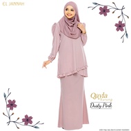 Qayla Kurung Dusty Pink Kurung Moden Women Plus Size Baju Kurung Nursing Ruffle Kurung Sedondon Mak 