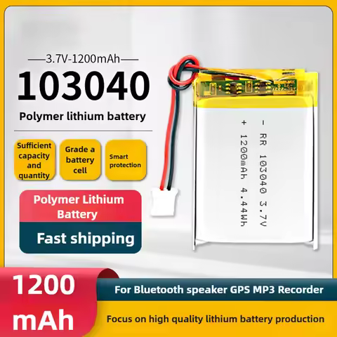 3.7V 1200mAh 103040 Polymer Lithium Battery Li-ion Lipo Cells Rechargeable Batteries for Bluetooth S