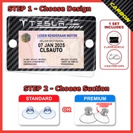 Car Holder Roadtax Tesla Acrylic Small Pemegang Rotax Kereta Rotek Cover Road Tax Accessories 1
