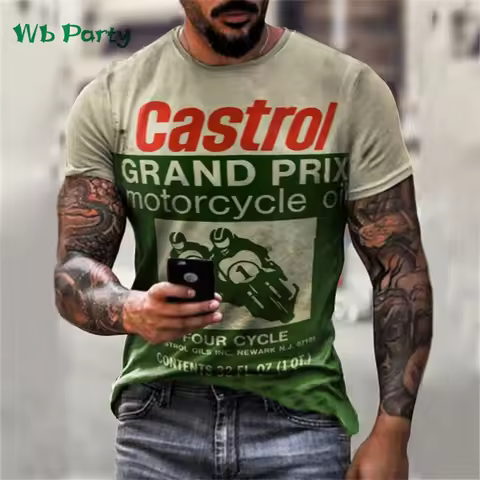 Men's T-shirts Vintage Print Gym Clothing Men Vintage Graphic T shirts Men's Summer Clothes 3D Print