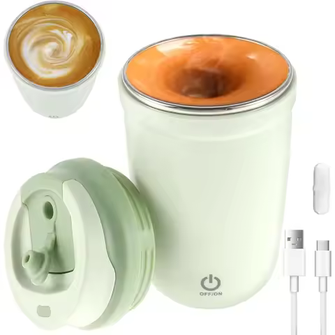 400ML Automatic Electric Stirring Coffee Mugs Portable Rechargeable Magnetic Stirring Mug Electric B