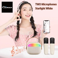 Climax K30 Bluetooth speaker portable mini Bluetooth speaker 2 wireless microphones karaoke speaker 3D stereo amplifier