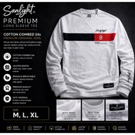‎Men's Long Sleeve White Striped T-Shirt "Seventy EIGHT" | Premium cotton Combed 24s 100% Original B