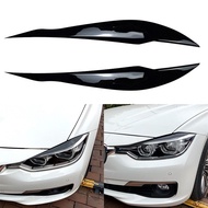 2Pcs F30 Headlight Cover Eyelid Gloss Black Eyebrow For For BMW F30 Saloon 2012-2018