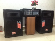 Dàn âm thanh hát karaoke loa sân khấu JBELL và amply 16 sò bọc NỈ công suất lớn chơi ngoài trời