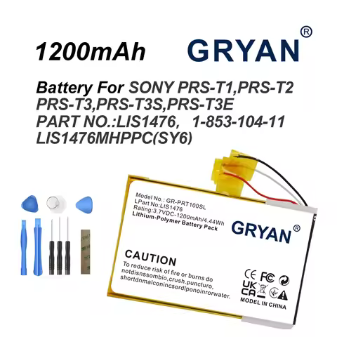 E-book and E-reader Battery 3.7V/1200mAh 1-853-104-11,LIS1476,LIS1476MHPPC(SY6) for Sony PRS-T1 PRS-