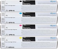 SkyPrint GPR61 GPR-61 High Yield Toner Cartridges Black Cyan Magenta Yellow Compatible with Canon GP