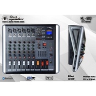 POWER MIXER BLACK SPIDER ML 603 BLACKSPIDER ML603 ORIGINAL 6 CHANNEL