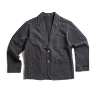 EDWIN 男裝 針織休閒西裝外套 (黑灰色) #外套