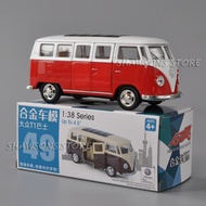 1:38 Scale Diecast Metal Model Volkswagen T1 Bus MPV Miniature Replica Pull Back Toy Car
