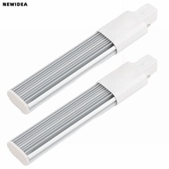 NEWIDEA 2 Pack LED Bulb, G23/GX23 2-Pin LED Tube Light, Bright 6W AC 85-265V 600LM PL Horizontal Lam