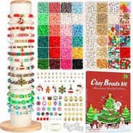 Christmas Ornaments Hot-Selling Soft Clay Spacer Beads Multi-Color Letter Beads Beaded Crafts DIY Cr