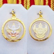 จี้พญาครุฑทองหุ้ม หุ้มเศษทองแท้ จี้พระทอง กรอบทองหุ้ม96.5  เกรดร้านทอง  จี้พญาครุฑเลี่ยมทองหุ้ม จี้ค