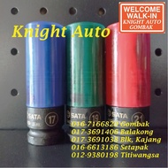 SATA 34400H 1/2'' DR. PROTECTED IMPACT SOCKET (17, 19, 21MM) / LONG DEEP SOCKET BOX