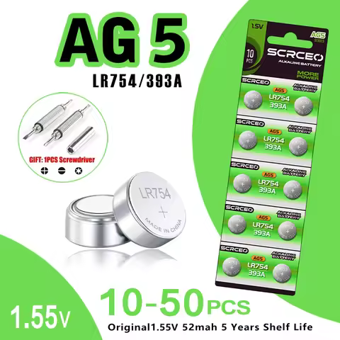 10-50PCS LR754 AG5 393 SR754 193 LR48 1.5V lithium manganese dioxide button battery, suitable for ca