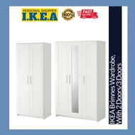 [INSTALLATION SERVICE PROVIDED] IKEA Brimnes Wardrobe Solitaire White Almari Baju 2 Doors Pintu With