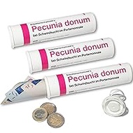 Pack of 3: Pecunia Donum Money &amp; Gift Tubes in Medication Style Funny Money Gift Ideal for Wedding Confirmation Youth Consecration Moving or as a Money Voucher Made by Scherzboutique
