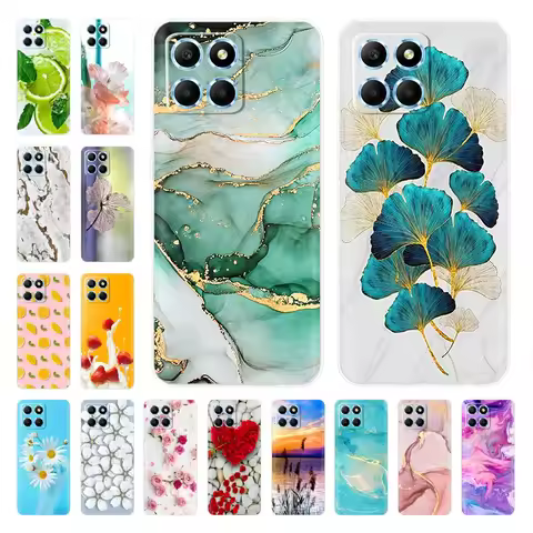 For Honor X6a Case WDY-LX1 Clear Fashion Painted Cover Soft Silicone Phone Case For Honor X6a X 6a H