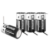 EEMB 4Pack ER26500 C Size 3.6V Lithium Battery with Solder Tabs High Capacity Li-SOCL₂ Non-Rechargea