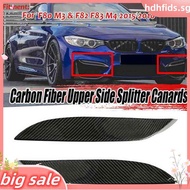 1pair Real Carbon Fiber Front Bumper Side Splitter for     M3 F80 F82  F83 2015-2018 Canards Winglet