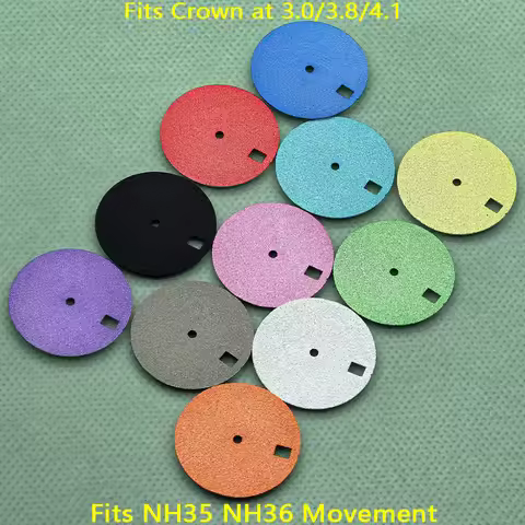 Customized NH35 NH36 Watch Dial 28.5mm Dial Fits NH35 NH36 7S26 Movement Crown at 3.0/3.8/4.1 Case W